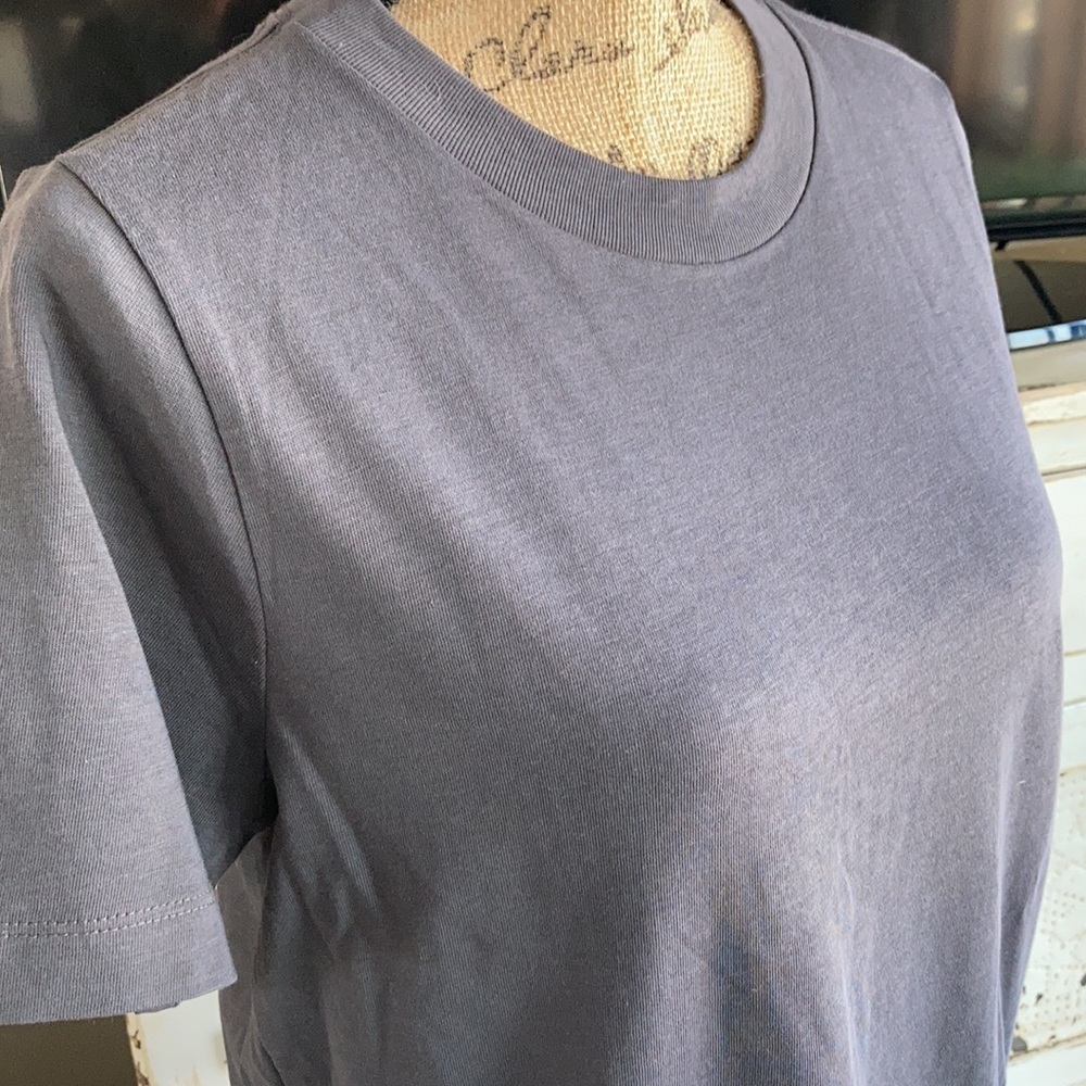 Madewell Crew Neck Basic Essential Dark Gray Supi… - image 5